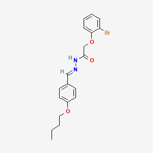 molecular formula C19H21BrN2O3 B3860152 2-(2-bromophenoxy)-N'-(4-butoxybenzylidene)acetohydrazide 