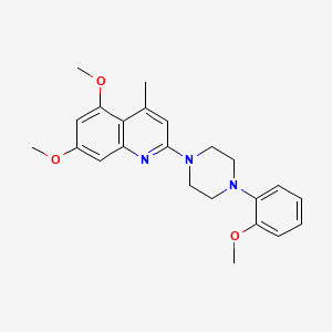 molecular formula C23H27N3O3 B3860156 5,7-dimethoxy-2-[4-(2-methoxyphenyl)-1-piperazinyl]-4-methylquinoline 