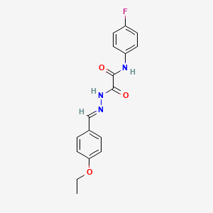 molecular formula C17H16FN3O3 B3860167 2-[2-(4-ethoxybenzylidene)hydrazino]-N-(4-fluorophenyl)-2-oxoacetamide 