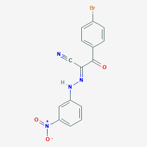 molecular formula C15H9BrN4O3 B386018 3-(4-Bromophenyl)-2-({3-nitrophenyl}hydrazono)-3-oxopropanenitrile 