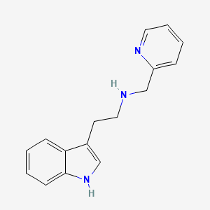 molecular formula C16H17N3 B3860191 2-(1H-indol-3-yl)-N-(2-pyridinylmethyl)ethanamine 