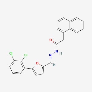molecular formula C23H16Cl2N2O2 B3860201 N'-{[5-(2,3-dichlorophenyl)-2-furyl]methylene}-2-(1-naphthyl)acetohydrazide 