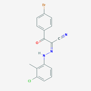 molecular formula C16H11BrClN3O B386021 3-(4-Bromophenyl)-2-[(3-chloro-2-methylphenyl)hydrazono]-3-oxopropanenitrile 
