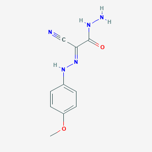 molecular formula C10H11N5O2 B386023 2-Cyano-2-[(4-methoxyphenyl)hydrazono]acetohydrazide 