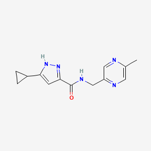 3-cyclopropyl-N-[(5-methylpyrazin-2-yl)methyl]-1H-pyrazole-5-carboxamide