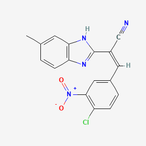 3-(4-chloro-3-nitrophenyl)-2-(5-methyl-1H-benzimidazol-2-yl)acrylonitrile
