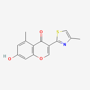 7-hydroxy-5-methyl-3-(4-methyl-1,3-thiazol-2-yl)-4H-chromen-4-one