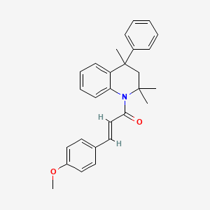 1-[3-(4-methoxyphenyl)acryloyl]-2,2,4-trimethyl-4-phenyl-1,2,3,4-tetrahydroquinoline