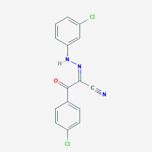 molecular formula C15H9Cl2N3O B386030 3-(4-Chlorophenyl)-2-[(3-chlorophenyl)hydrazono]-3-oxopropanenitrile 