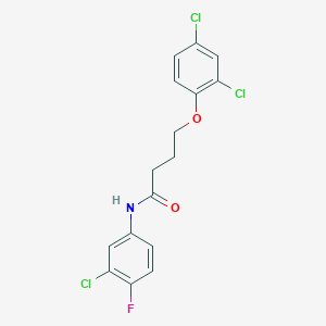 N-(3-chloro-4-fluorophenyl)-4-(2,4-dichlorophenoxy)butanamide