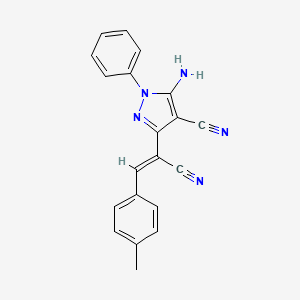 5-amino-3-[1-cyano-2-(4-methylphenyl)vinyl]-1-phenyl-1H-pyrazole-4-carbonitrile