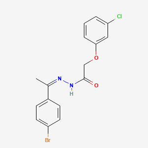 N'-[1-(4-bromophenyl)ethylidene]-2-(3-chlorophenoxy)acetohydrazide
