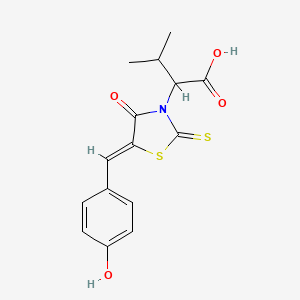 2-[5-(4-hydroxybenzylidene)-4-oxo-2-thioxo-1,3-thiazolidin-3-yl]-3-methylbutanoic acid
