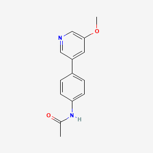 molecular formula C14H14N2O2 B3860382 N-[4-(5-methoxypyridin-3-yl)phenyl]acetamide 