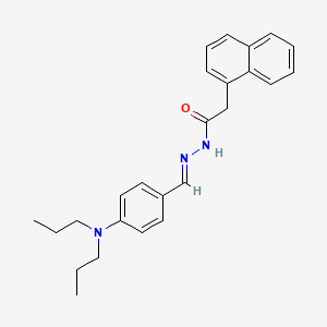 molecular formula C25H29N3O B3860390 N'-[4-(dipropylamino)benzylidene]-2-(1-naphthyl)acetohydrazide 