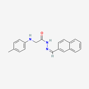 molecular formula C20H19N3O B3860395 2-[(4-methylphenyl)amino]-N'-(2-naphthylmethylene)acetohydrazide 