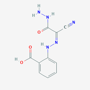 molecular formula C10H9N5O3 B386040 2-[(2Z)-2-(1-cyano-2-hydrazinyl-2-oxoethylidene)hydrazinyl]benzoic acid 