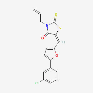 molecular formula C17H12ClNO2S2 B3860404 3-allyl-5-{[5-(3-chlorophenyl)-2-furyl]methylene}-2-thioxo-1,3-thiazolidin-4-one 