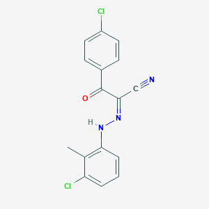 molecular formula C16H11Cl2N3O B386041 2-[(3-Chloro-2-methylphenyl)hydrazono]-3-(4-chlorophenyl)-3-oxopropanenitrile 