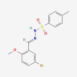 molecular formula C15H15BrN2O3S B3860412 N'-(5-bromo-2-methoxybenzylidene)-4-methylbenzenesulfonohydrazide 