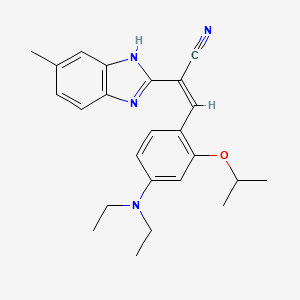 molecular formula C24H28N4O B3860427 3-[4-(diethylamino)-2-isopropoxyphenyl]-2-(5-methyl-1H-benzimidazol-2-yl)acrylonitrile CAS No. 5526-78-3