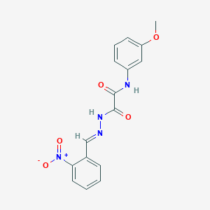 molecular formula C16H14N4O5 B3860431 N-(3-methoxyphenyl)-2-[2-(2-nitrobenzylidene)hydrazino]-2-oxoacetamide CAS No. 53117-87-6