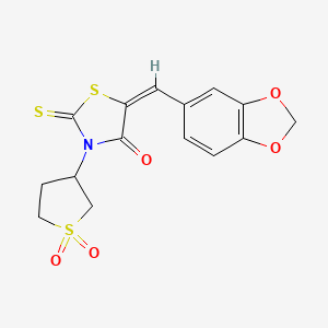 5-(1,3-benzodioxol-5-ylmethylene)-3-(1,1-dioxidotetrahydro-3-thienyl)-2-thioxo-1,3-thiazolidin-4-one