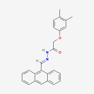 molecular formula C25H22N2O2 B3860468 N'-(9-anthrylmethylene)-2-(3,4-dimethylphenoxy)acetohydrazide 