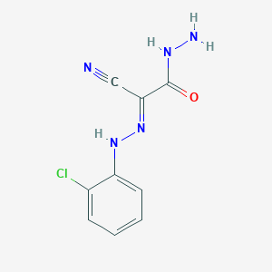 molecular formula C9H8ClN5O B386049 2-[(2-Chlorophenyl)hydrazono]-2-cyanoacetohydrazide 