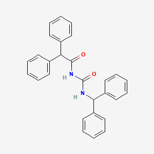 molecular formula C28H24N2O2 B3860503 N-{[(diphenylmethyl)amino]carbonyl}-2,2-diphenylacetamide 