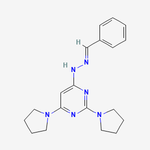 benzaldehyde (2,6-di-1-pyrrolidinyl-4-pyrimidinyl)hydrazone