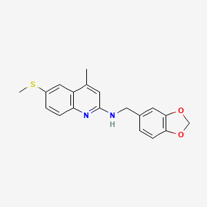molecular formula C19H18N2O2S B3860526 N-(1,3-benzodioxol-5-ylmethyl)-4-methyl-6-(methylthio)-2-quinolinamine 