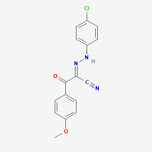 molecular formula C16H12ClN3O2 B386056 2-[(4-Chlorophenyl)hydrazono]-3-(4-methoxyphenyl)-3-oxopropanenitrile 