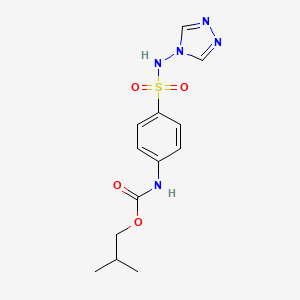 molecular formula C13H17N5O4S B3860561 isobutyl {4-[(4H-1,2,4-triazol-4-ylamino)sulfonyl]phenyl}carbamate 