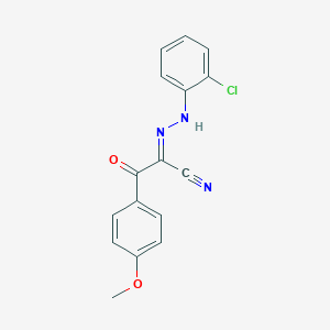 molecular formula C16H12ClN3O2 B386057 2-[(2-Chlorophenyl)hydrazono]-3-(4-methoxyphenyl)-3-oxopropanenitrile 