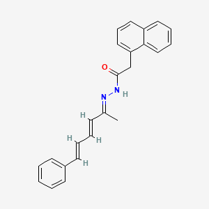 molecular formula C24H22N2O B3860605 N'-(1-methyl-5-phenyl-2,4-pentadien-1-ylidene)-2-(1-naphthyl)acetohydrazide 