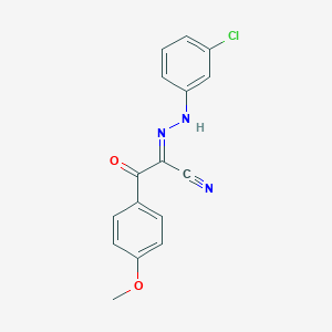 molecular formula C16H12ClN3O2 B386061 2-[(3-Chlorophenyl)hydrazono]-3-(4-methoxyphenyl)-3-oxopropanenitrile 