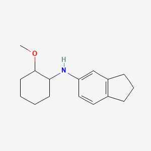 molecular formula C16H23NO B3860611 2,3-dihydro-1H-inden-5-yl(2-methoxycyclohexyl)amine 