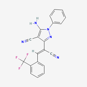 5-amino-3-{1-cyano-2-[2-(trifluoromethyl)phenyl]vinyl}-1-phenyl-1H-pyrazole-4-carbonitrile