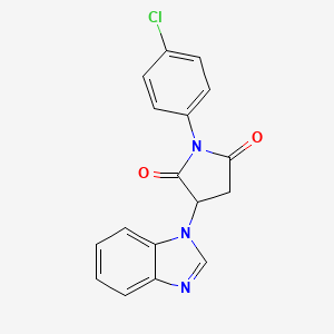 3-(1H-benzimidazol-1-yl)-1-(4-chlorophenyl)-2,5-pyrrolidinedione