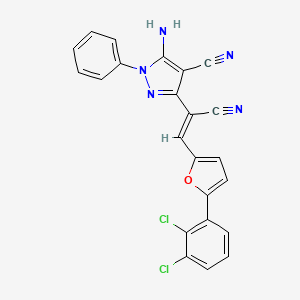 5-amino-3-{1-cyano-2-[5-(2,3-dichlorophenyl)-2-furyl]vinyl}-1-phenyl-1H-pyrazole-4-carbonitrile