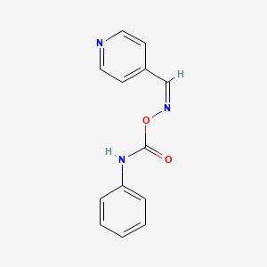 molecular formula C13H11N3O2 B3860673 isonicotinaldehyde O-(anilinocarbonyl)oxime 