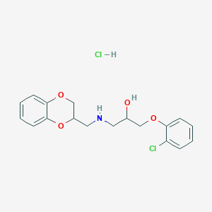 1-(2-chlorophenoxy)-3-[(2,3-dihydro-1,4-benzodioxin-2-ylmethyl)amino]-2-propanol hydrochloride