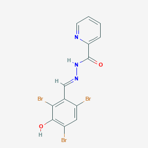 molecular formula C13H8Br3N3O2 B3860710 N'-(2,4,6-tribromo-3-hydroxybenzylidene)-2-pyridinecarbohydrazide 
