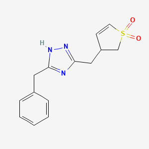 3-benzyl-5-[(1,1-dioxido-2,3-dihydro-3-thienyl)methyl]-1H-1,2,4-triazole