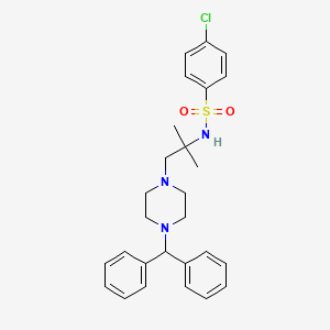 4-chloro-N-{2-[4-(diphenylmethyl)-1-piperazinyl]-1,1-dimethylethyl}benzenesulfonamide