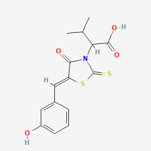 2-[5-(3-hydroxybenzylidene)-4-oxo-2-thioxo-1,3-thiazolidin-3-yl]-3-methylbutanoic acid