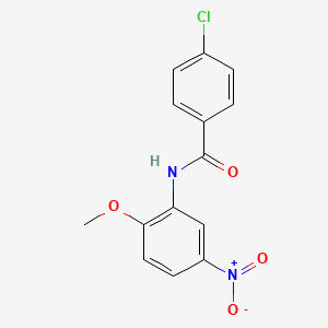 molecular formula C14H11ClN2O4 B3860735 4-chloro-N-(2-methoxy-5-nitrophenyl)benzamide 