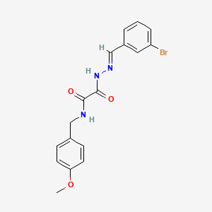 molecular formula C17H16BrN3O3 B3860744 2-[2-(3-bromobenzylidene)hydrazino]-N-(4-methoxybenzyl)-2-oxoacetamide 