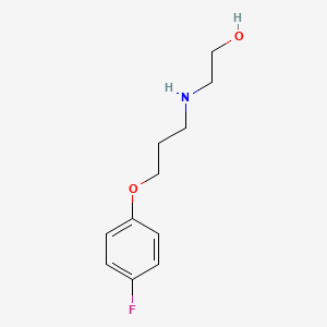 molecular formula C11H16FNO2 B3860751 2-{[3-(4-fluorophenoxy)propyl]amino}ethanol 